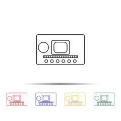 Wall Mural - second generation of TVs multi color style icon. Simple thin line, outline vector of generation icons for ui and ux, website or mobile application