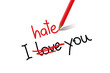 © krissikunterbunt - I hate love you typography vector illustration EPS10