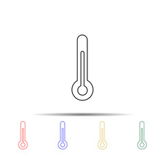 Wall Mural - thermometer multi color style icon. simple thin line, outline vector of measure icons for ui and ux,