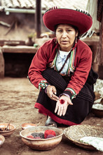 Portrait Of Woman Preparing Natural Dye