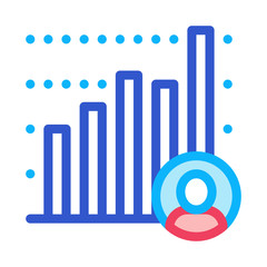 Canvas Print - Candidate Statistics Icon Vector. Outline Candidate Statistics Sign. Isolated Contour Symbol Illustration