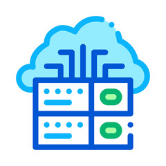 Sticker - Voip Cloud Digital System Icon Vector. Outline Voip Digital System Sign. Isolated Contour Symbol Illustration