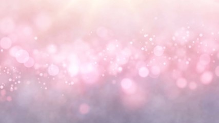 4k video. Valentines day. Warm festive backdrop. Soft haze. Pink blurred dots. Defocused particles background. Bokeh lights. 3840x2160
