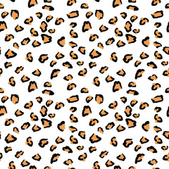 Leopard pattern design,  animal print, background, texture, repeating black, yellow and white stains. Fashion and stylish background