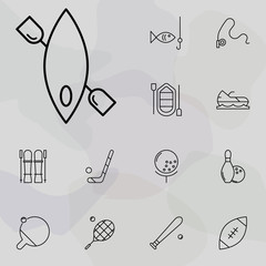 Sticker - kayak icon. Sport icons universal set for web and mobile