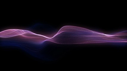 Wall Mural - 4k. abstract loopable blue and violet wavy motion background. futuristic animation.