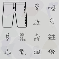 Poster - shorts icon. summer holiday and Travel icons universal set for web and mobile