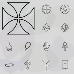 Poster - Maltese cross icon. religion icons universal set for web and mobile