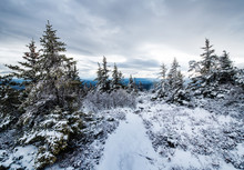 The White Mountains In Winter, New Hampshire, United States
