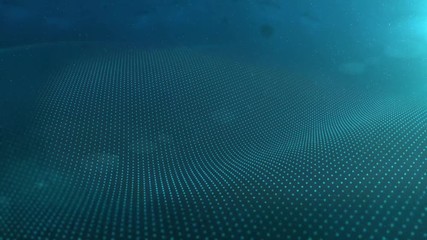 Blue green background technology network dots