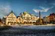square in winter period on a sunny day