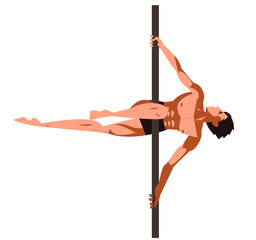 man male pole dancer figure