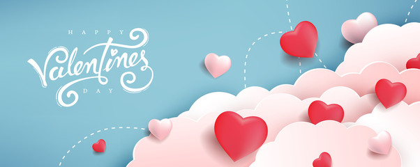 valentines day background with heart shaped balloons. vector illustration.banners.wallpaper.flyers, 