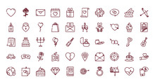 Love And Valentines Day Icon Set Vector Design