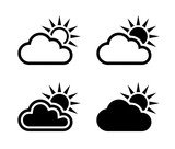 Fototapeta  - chmura i słońce ikona