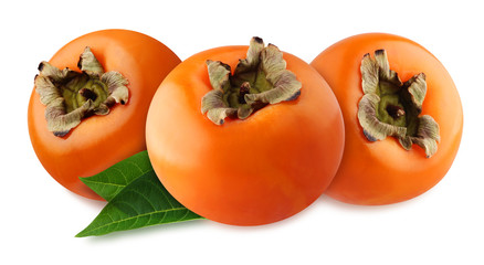 Wall Mural - persimmon isolated on a white background with a clipping path.