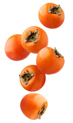 Wall Mural - persimmon isolated on white background with clipping path.