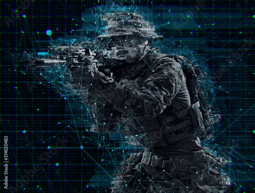 Cuadros en Lienzo soldier aiming laseer sight optics glitch