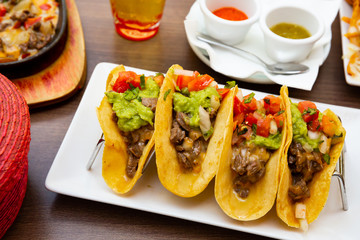 Tacos with fried veal