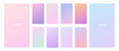 © Konstantin - Vibrant and smooth pastel gradient soft colors set for devices, pc and modern smartphone screen backgrounds set vector ux and ui design illustration