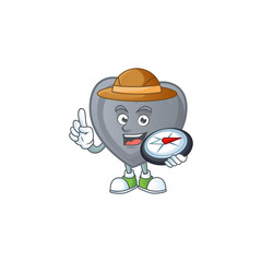 Sticker - Grey love stylized Explorer having a compass