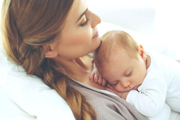woman with a baby.