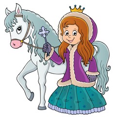 Poster - Winter princess with horse image 1