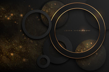 Abstract Black And Gold Luxury Background