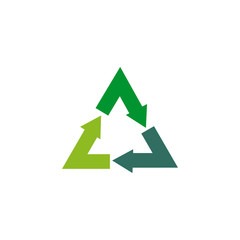 Wall Mural - Recycle arrow logo design vector template