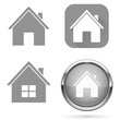 © savanno - Home icons. Set of grey signs and buttons