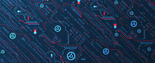 Abstract Technology Concept. Computer Code Background. Vector Illustration