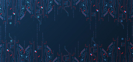Abstract technology concept. Computer code background. Vector illustration