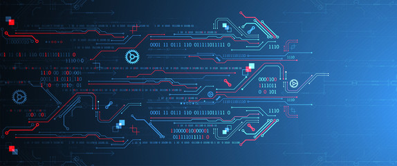 Abstract technology concept. Computer code background. Vector illustration
