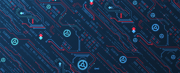 Abstract technology concept. Computer code background. Vector illustration