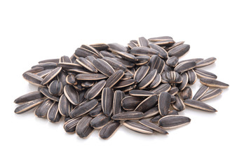 Wall Mural - sunflower seeds isolated on white background