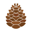 Isolated pine cone icon