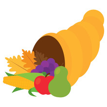 Thanksgivig Horn With Fruits