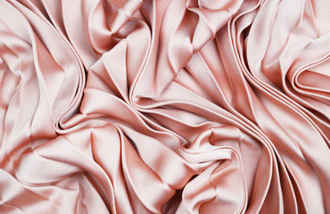 Draped silk fabric