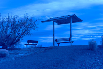 Wall Mural - Infrared photo at Pit Park, Deming New Mexico.