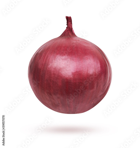 Fotografía Fresh red onion on white background