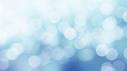 Wall Mural - Blue bokeh lights abstract background