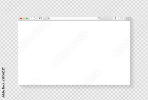 Modern Browser Window Design Isolated On Transparent Background Web Window Screen Mockup Internet Empty Page Concept With Shadow Vector Illustration Buy This Stock Vector And Explore Similar Vectors At Adobe Stock