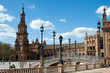 Seville Spain, view of the plaza de espana built for the 1929 Ibero-American Exposition