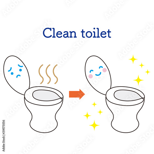 トイレ掃除 ビフォーアフター イメージ 顔つき イラスト Stock Vector Adobe Stock トイレ掃除 ビフォーアフター イメージ 顔つき イラスト Stock Vector Adobe Stock