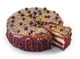 Sticker - chocolate and blackcurrant cake