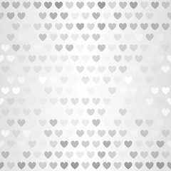 Wall Mural - Striped heart pattern. Seamless vector background