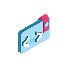 Isolated website code vector design