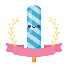 Canvas Print - kawaii popsicle cartoon vector design