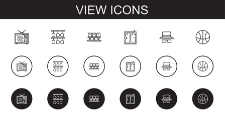 Sticker - view icons set