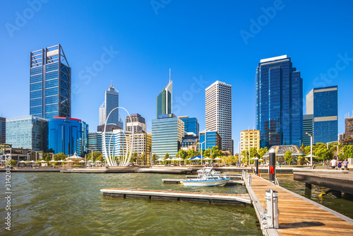 Cuadros en Lienzo skyline of perth in western australia